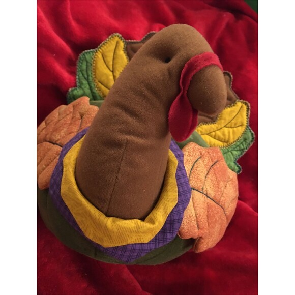 Hallmark Plush Turkey Thanksgiving Table Display Plush Holiday Décor 9" Vintage - Picture 2 of 7